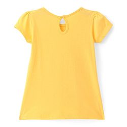 Babyhug Single Jersey Knit Half Sleeves Frocks With Floral Print & Bow Applique Pack of 2 - Pink & Yellow