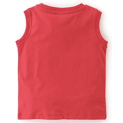 Babyhug Cotton Knit Sleeveless Stripes & Lion Print T-Shirts Pack of 3 - Red Grey & Yellow