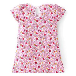 Babyhug Single Jersey Knit Half Sleeves Frocks with Floral Print with Bow Applique Pack of 2 - Multicolour