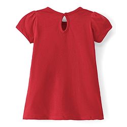 Babyhug Single Jersey Knit Half Sleeves Frock Flamingo Print Pack of 2 - Red & White