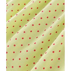 Babyhug Single Jersey 100% Cotton Knit Half Sleeves Frock & Bloomer With Polka Dot Print - Green