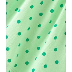 Babyhug Single Jersey Knit Half Sleeves Frock With Bloomer Polka Dot Print - Green