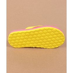 Cute Walk by Babyhug Flip Flops with Back Strap Closure Striped & Honey Bee Print - Pink