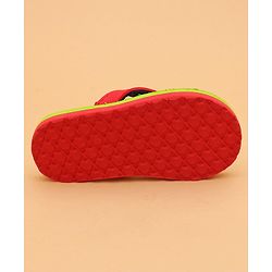 Cute Walk by Babyhug Printed Slip On Flip Flops with Back Strap- Red