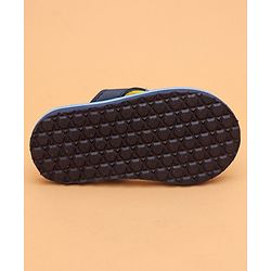 Cute Walk by Babyhug Flip Flops with Back Strap Football Print - Blue