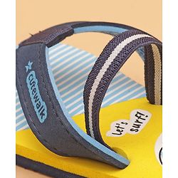 Cute Walk by Babyhug Flip Flops with Back Strap Whale Print - Blue