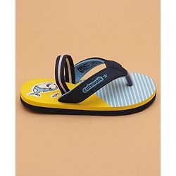 Cute Walk by Babyhug Flip Flops with Back Strap Whale Print - Blue