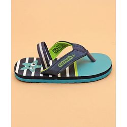 Cute Walk by Babyhug Flip Flops with Back Strap Star Fish Print - Blue