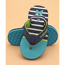 Cute Walk by Babyhug Flip Flops with Back Strap Star Fish Print - Blue