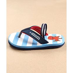 Cute Walk by Babyhug Flip Flops with Back Strap Octopus Print - Blue
