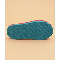Cute Walk by Babyhug Flip Flops With Dino Print - Red & Green