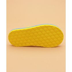 Cute Walk by Babyhug Flip Flops With Dino Print - Yellow & Blue