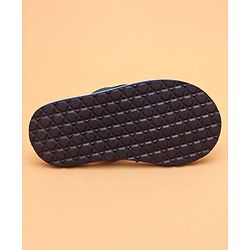 Cute Walk by Babyhug Flip Flops with Back Strap Teddy Print - Blue