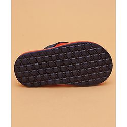 Cute Walk by Babyhug Flip Flops with Back Strap Teddy Print - Orange