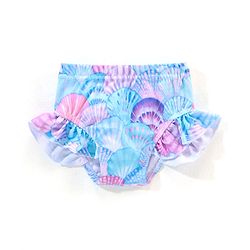 Babyhug Sleeveless Two Piece Swimsuit Shell Print - Multicolour