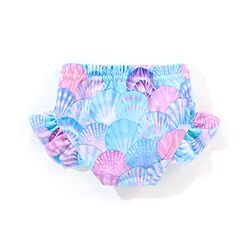 Babyhug Sleeveless Two Piece Swimsuit Shell Print - Multicolour