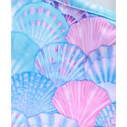Babyhug Sleeveless Two Piece Swimsuit Shell Print - Multicolour