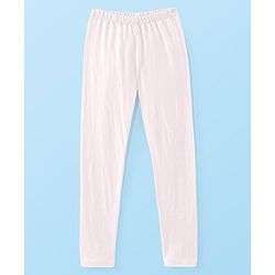 Babyhug Cotton Embroidered Half Sleeves Kurta & Knit Churidar Set With Crush Dupatta - White