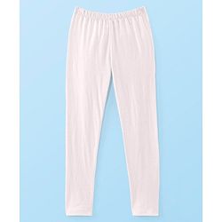 Babyhug Cotton Embroidered Half Sleeves Kurta & Knit Churidar Set With Crush Dupatta - White