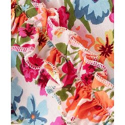 Babyhug Rayon Woven Half Sleeves Frock Floral Print - Multicolor