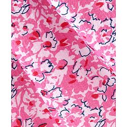 Babyhug Woven Sleeveless Frock with Floral Print & Bow Applique - Pink