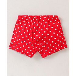 Babyhug 100% Cotton Knit Antibacterial Trunks Teddy Print Pack of 3 - Yellow Red & Blue