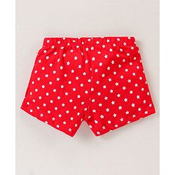 Babyhug 100% Cotton Knit Antibacterial Trunks Teddy Print Pack of 3 - Yellow Red & Blue