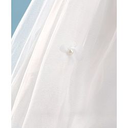 Babyhug Sleeveless  Dress With Corsage & Floral Applique -White