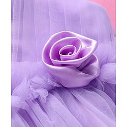 Babyhug Woven Sleeveless Singlet Sleeves  A Line Party Frock with Floral Applique -