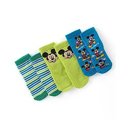 Cute Walk by Babyhug Disney Non Terry Anti-Bacterial Ankle Length Mickey Mouse Graphics Pack of 3- Multicolor