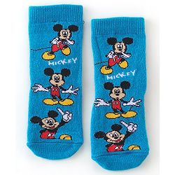 Cute Walk by Babyhug Disney Non Terry Anti-Bacterial Ankle Length Mickey Mouse Graphics Pack of 3- Multicolor