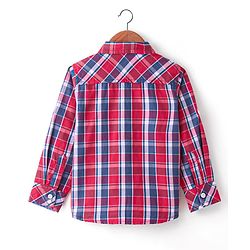 Babyhug Cotton Woven Full Sleeves Checked Shirt - Red