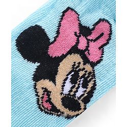 Cute Walk by Babyhug Disney   Anti-Bacterial Ankle Length Socks Minnie Mouse & Polka Dot Graphics Pack of 3- Pink & Blue