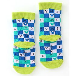 Cute Walk by Babyhug Disney   Anti-Bacterial Ankle Length  Striped Solid & Mickey Mouse Graphics Pack of 3- Blue & Green