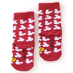 Cute Walk by Babyhug Disney   Anti-Bacterial Ankle Length Mickey Mouse Graphics Pack of 3- Blue & Red