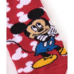 Cute Walk by Babyhug Disney   Anti-Bacterial Ankle Length Mickey Mouse Graphics Pack of 3- Blue & Red