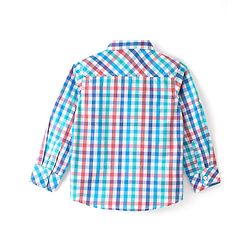 Babyhug 100% Cotton Woven Full Sleeves Checked Shirt - Multicolour