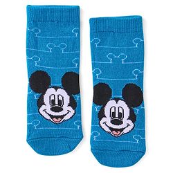 Cute Walk by Babyhug Disney Ankle Length Anti-Bacterial Mickey Mouse Graphics Socks Pack of 3 - Multicolour