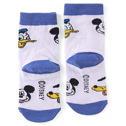 Cute Walk by Babyhug Disney Ankle Length Anti-Bacterial Mickey Mouse Graphics Socks Pack of 3 - Multicolour
