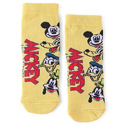 Cute Walk by Babyhug Disney Ankle Length Anti-Bacterial Mickey Mouse Graphics Socks Pack of 3 - Multicolour