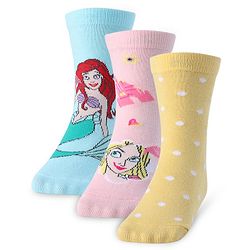 Cute Walk by Babyhug Disney Ankle Length Anti-Bacterial Princess Graphics Socks Pack of 3 - Multicolour