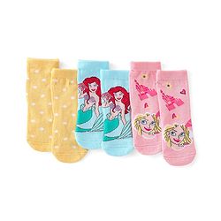 Cute Walk by Babyhug Disney Ankle Length Anti-Bacterial Princess Graphics Socks Pack of 3 - Multicolour