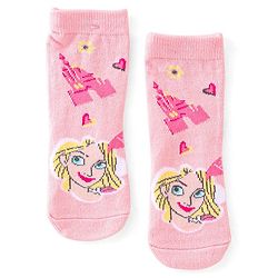 Cute Walk by Babyhug Disney Ankle Length Anti-Bacterial Princess Graphics Socks Pack of 3 - Multicolour