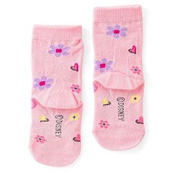 Cute Walk by Babyhug Disney Ankle Length Anti-Bacterial Princess Graphics Socks Pack of 3 - Multicolour