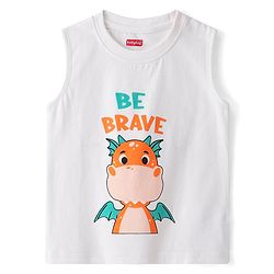 Babyhug Cotton Woven Half Sleeves Checked Shirt with Inner Tee Dino Print - Blue