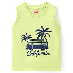 Babyhug Cotton Woven Half Sleeves Checked Shirt & California Print T-Shirt - Multicolor