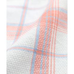 Babyhug Cotton Woven Half Sleeves Check Shirt with Hawaii Printed T-Shirt - Peach & Blue