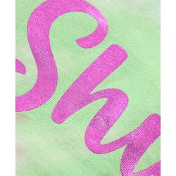 Babyhug Cotton Knit Half Sleeves Tie and Dye Top With Elastic Hem & Foil Text Print - Multicolor