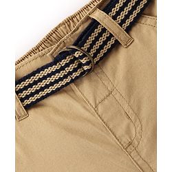 Babyhug 100% Cotton Woven Full Length Trouser Solid Colour - Beige
