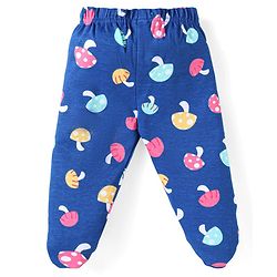 Babyhug Interlock Knit Heart & Polka Dot Printed Bootie Leggings Pack of 3 - Red Pink & Blue